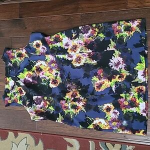 Blue Envy women's sleeveless floral dress size 20W